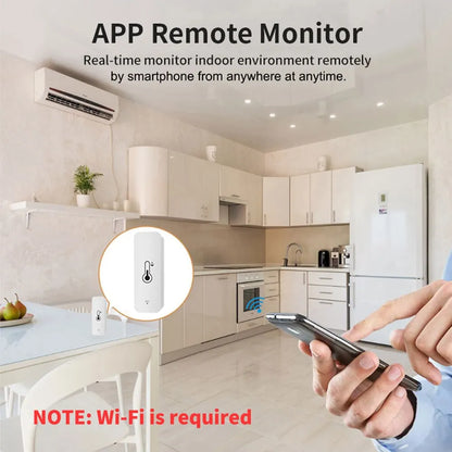 Tuya WiFi Temperature Humidity Sensor SmartLife Remote Monitor For Smart Home Workwith Alexa Google Assistant Leedoar