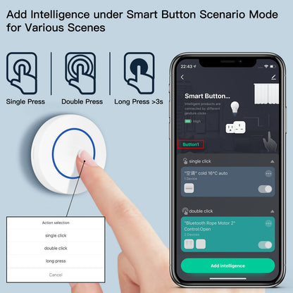 Tuya Zigbee Smart Button Scene Switch Smart Life Wireless Remote One Key Controller Smart Home Automation Scenerio Switch Dimmer Leedoar
