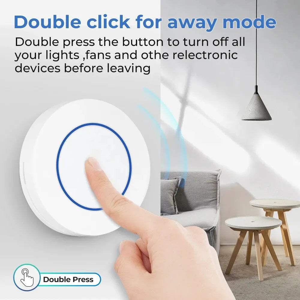 Tuya Zigbee Smart Button Scene Switch Smart Life Wireless Remote One Key Controller Smart Home Automation Scenerio Switch Dimmer Leedoar