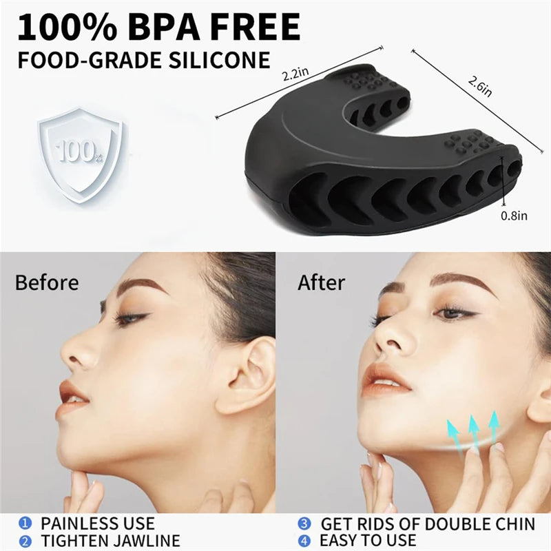 U Shape Jaw Exerciser Novo Facial Pop N Go Boca Jawline Face Fitness Muscle Chew Ball Bite Breaker Equipamento de Treinamento 