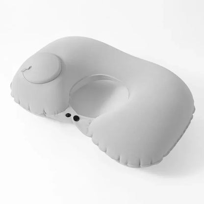 U Shape Neck Cushion Automatic Air Inflatable Pillow Compress Ring Pillow For Airplane Car Outdoor Travel Leedoar