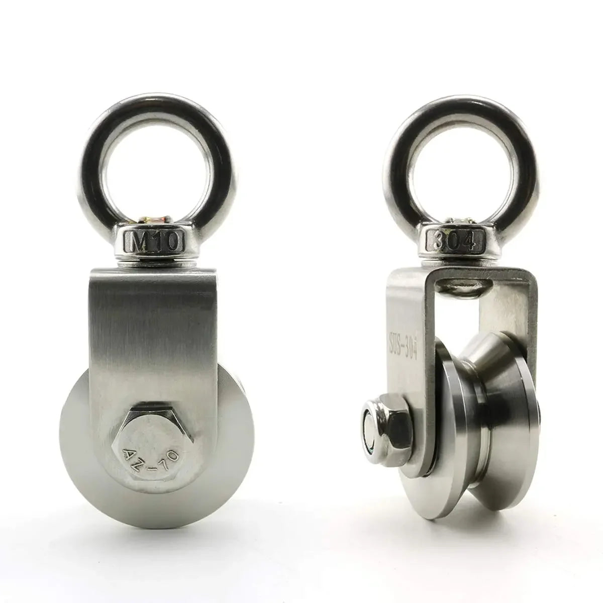 U/V Type Swivel Pulley 304 Stainless Steel Duplex Bearing Super-Silent Detachable Rotation Pulley System Gym Traction Wheel Leedoar