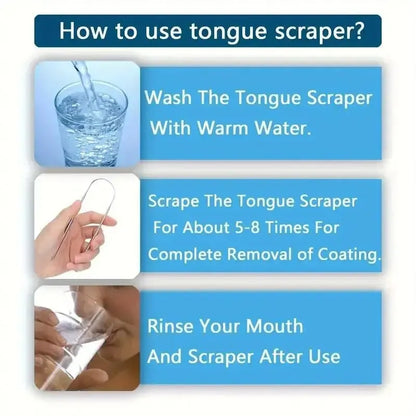 U-shaped Tongue Scraper Tongue Coating CleaningScraper Remove Bad Breath Bring Fresh Breath For Oral Suitable Men And Women Leedoar