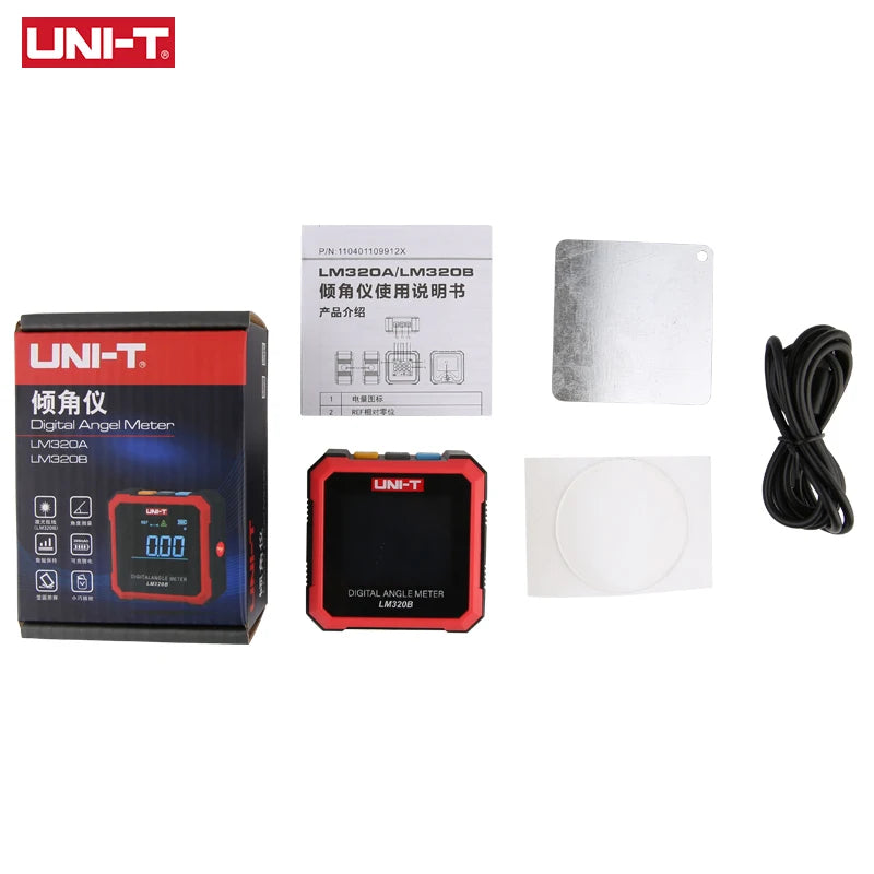 UNI-T LM320A LM320B Angle Meter Magnetic Inclinometer Digital Protractor Angle Finder Bevel Box Angle Measurement Tool Leedoar