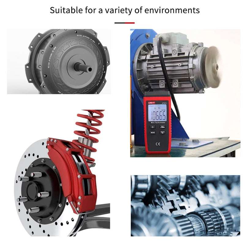 UNI-T Mini Tacômetro Digital Laser UT373 Tacômetro sem contato Faixa de RPM 10-99999RPM Tacômetro Odômetro Luz de fundo 