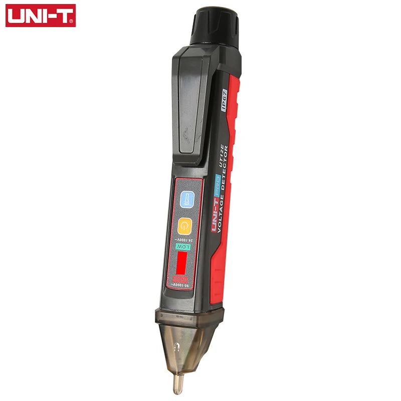 UNI-T UT12E UT12M Tomada de Parede Detector de Tensão CA Indicador 24V-1000V Sem Contato Volt Corrente Sensor Elétrico Caneta de Teste