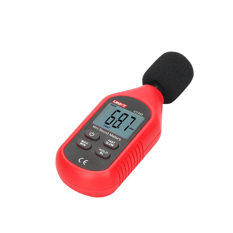 UNI-T UT353 Instrumento de Medição de Ruído db Meter 30~130dB Mini Medidor de Nível de Som de Áudio Decibel Monitor 