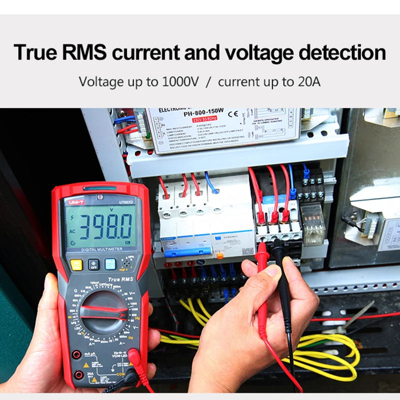 UNI-T UT89X UT89XD Multímetro Digital Profissional True RMS NCV 20A Corrente AC DC Voltímetro Capacitância Resistência Tester 