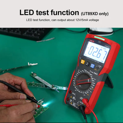 UNI-T UT89X UT89XD Multímetro Digital Profissional True RMS NCV 20A Corrente AC DC Voltímetro Capacitância Resistência Tester 