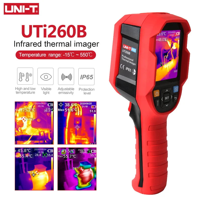 UNI-T UTI 260B HD 256X192 Pixels Industrial Thermal Imager Camera Temperature Imaging Circuit Electrical Maintenance