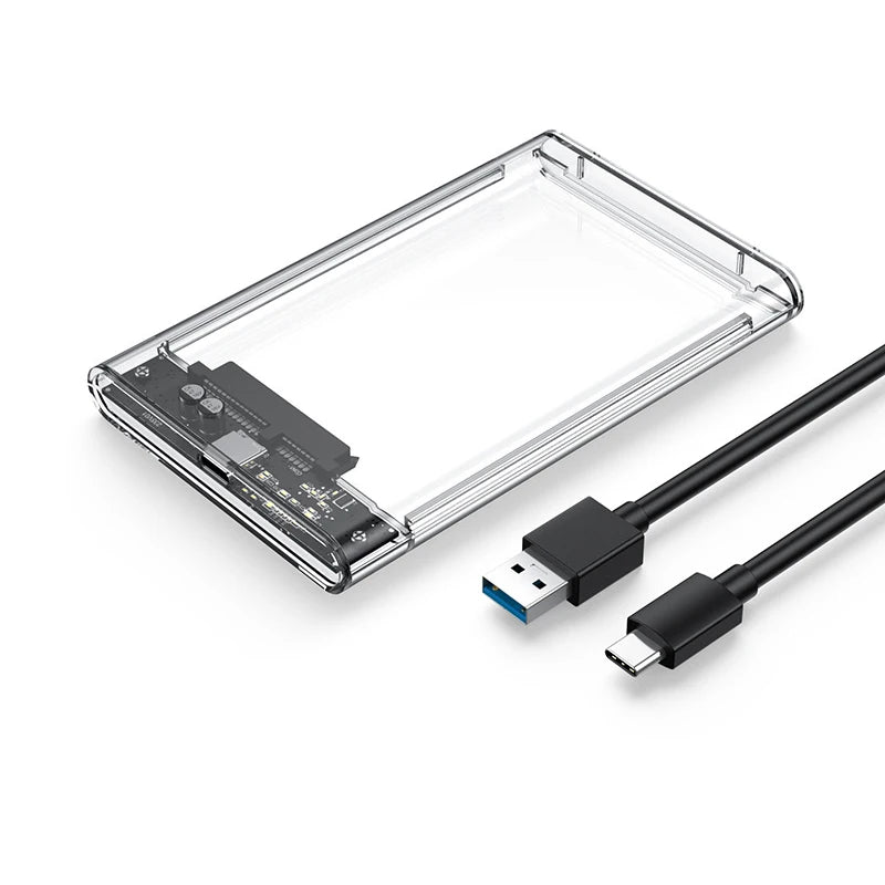 Caixa de HDD externo USB 3.0 Gabinete de disco rígido de 2,5 polegadas 5 Gbps USB para SATA HDD SSD Caixa de disco rígido Caixas de disco rígido para laptop 