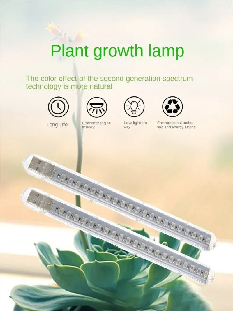 USB 5V LED Grow Light Full Spectrum Plant Lamp with Flexible Hose Indoor Greenhouse Phyto Lamp Flower Seedling Hydroponic Light Leedoar