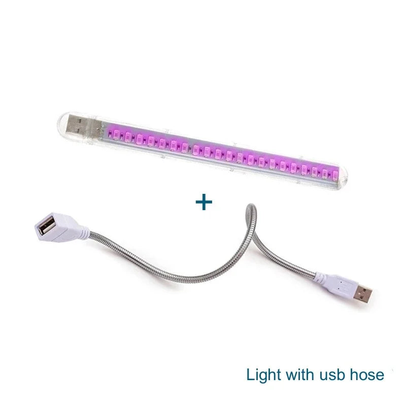 USB 5V LED Grow Light Full Spectrum Plant Lamp with Flexible Hose Indoor Greenhouse Phyto Lamp Flower Seedling Hydroponic Light Leedoar