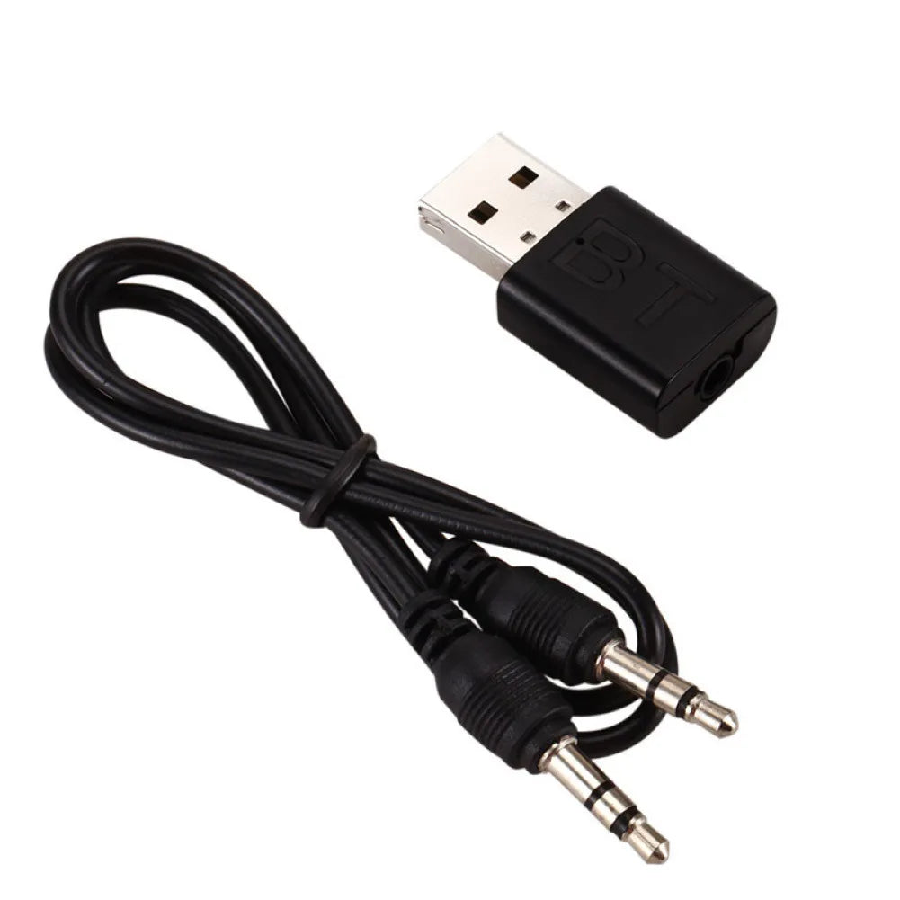 Receptor USB Bluetooth 5.0 Adaptador Bluetooth sem fio 3,5 mm AUX Jack para PC Car Music AUX Adaptador de áudio estéreo para fones de ouvido de TV 