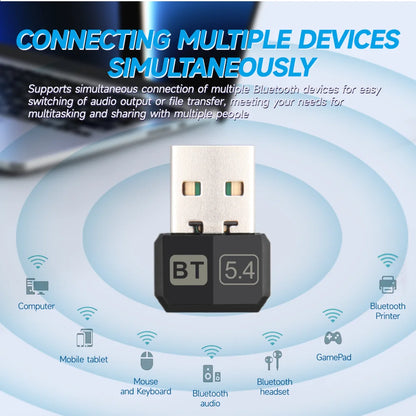 Adaptador Dongle USB Bluetooth 5.4 5.3 para PC Alto-falante Mouse sem fio Teclado Música Áudio Receptor Transmissor Drive grátis