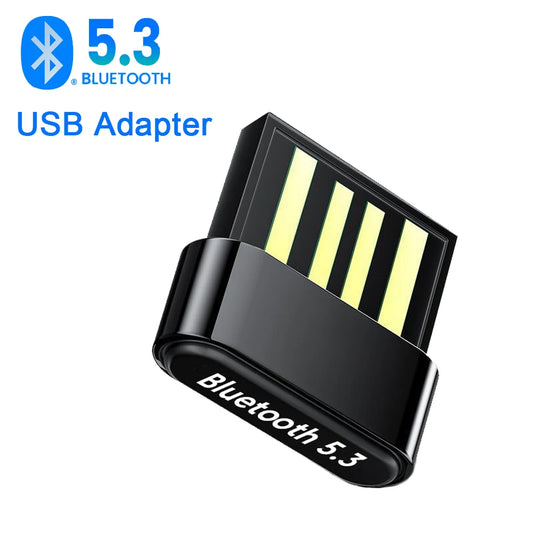 Adaptador USB Bluetooth BT 5.3 Dongle Receptor de audio Transmisor para PC Portátil Ratón inalámbrico Auricular Bluetooth Auriculares Altavoz