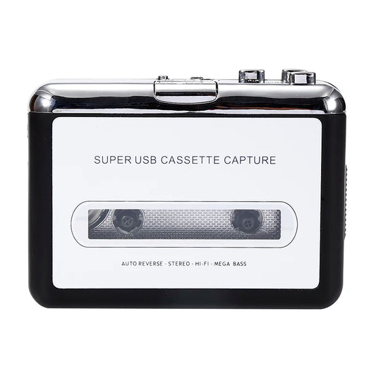 USB Cassette Capture Radio Player Portable USB Cassette Tape to MP3 Converter Capture Audio Music Player Tape Cassette Recorder Leedoar