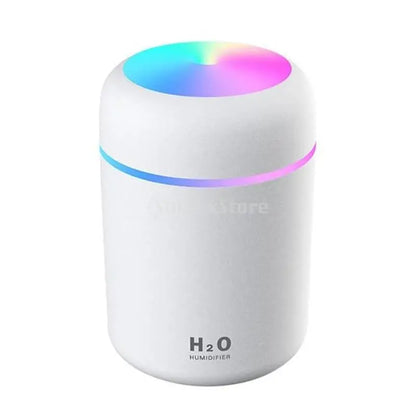 USB Cool Mist Sprayer Portable 300ml Electric Air Humidifier Aroma Oil Diffuser with Colorful Night Light for Home Car Leedoar