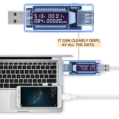 USB Current And Voltage Capacity Tester Accurately Detects Battery Current And Voltage, Detects Charger Capacity Leedoar