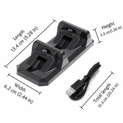 Dock de carga dupla USB para controle PS4 Suporte de suporte de carregamento para controle de gamepad sem fio Sony PlayStation 4 Carregador 