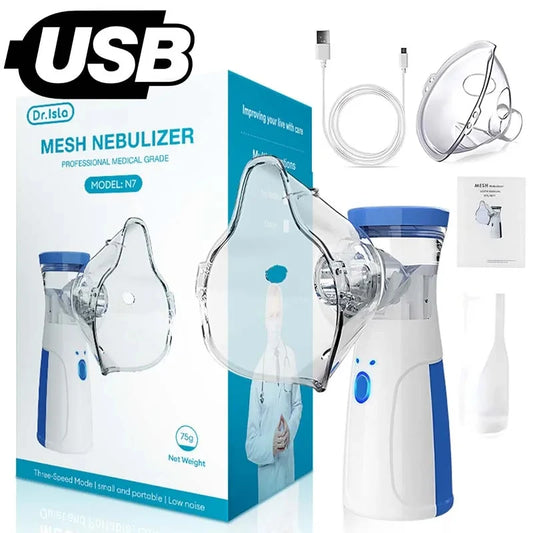 Nebulizador médico USB portátil para adultos e crianças, compressor para tosse, pulverizador, nebulizador portátil compacto e ajustável, nebulizador doméstico 