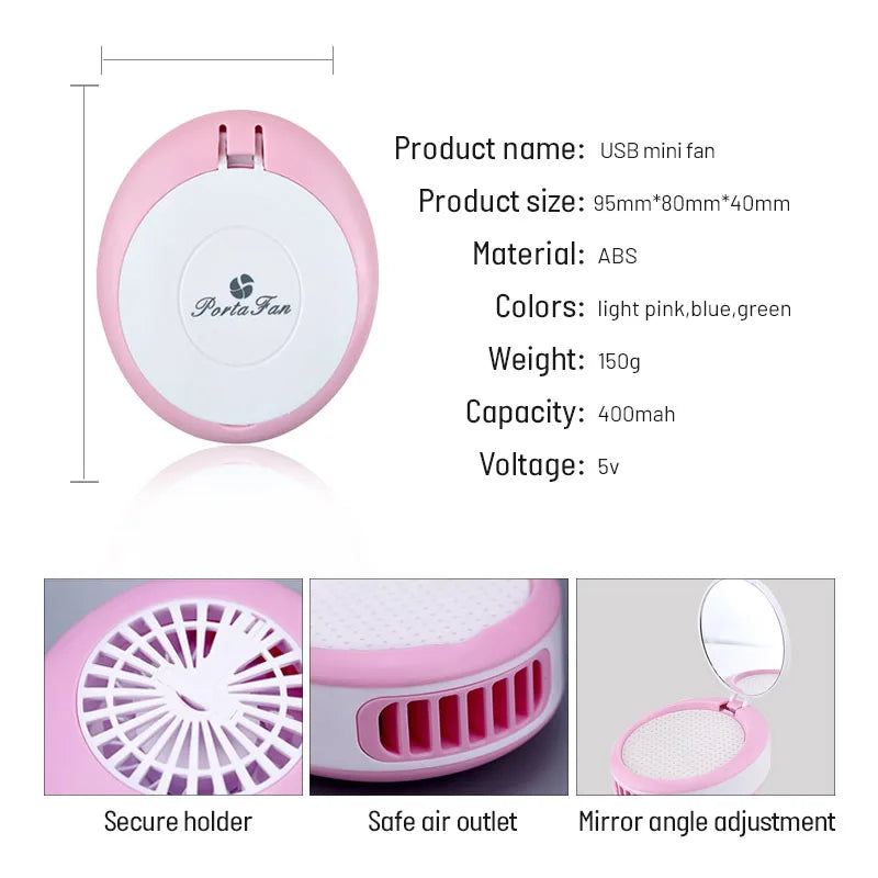 USB Mini Eyelashes Fan Grafting Eyelash Tool Lash Glue Quick-drying Eye Lash Extension Dedicated Dryer Blower Makeup Accessories Leedoar