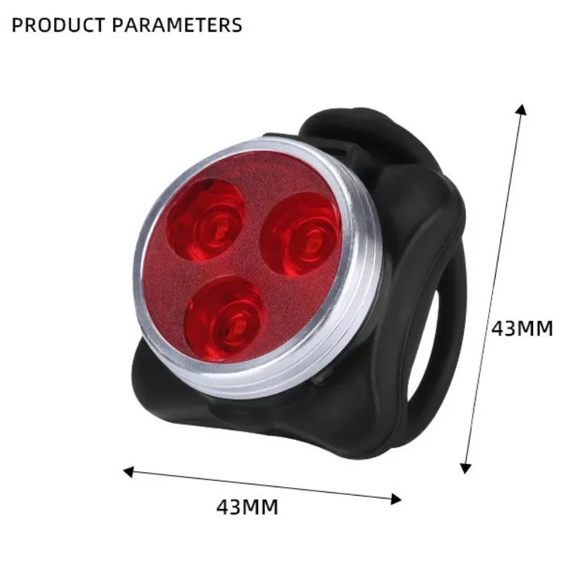 USB Rechargeable Bike Light Set Super Bright Front Headlight and Rear LED Bicycle Light 650mah 4 Light Mode Options