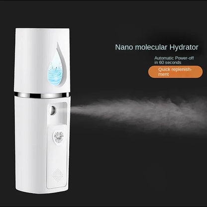 Pulverizador humectante facial recargable por USB, minihumidificador facial portátil para el cuidado de la piel y la belleza, vaporizador facial, belleza y salud 