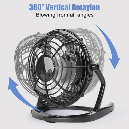 Ventilador silencioso USB para mesa, refrigerador para laptop, notebook, desktop, PC, escritório, verão, ventilador de refrigeração, 4 lâminas, rotativo, USB, mini ventiladores, soquete 