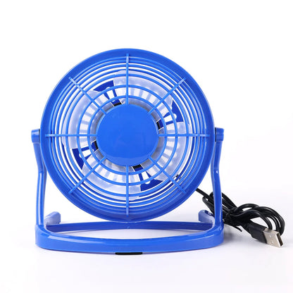 Ventilador silencioso USB para mesa, refrigerador para laptop, notebook, desktop, PC, escritório, verão, ventilador de refrigeração, 4 lâminas, rotativo, USB, mini ventiladores, soquete 