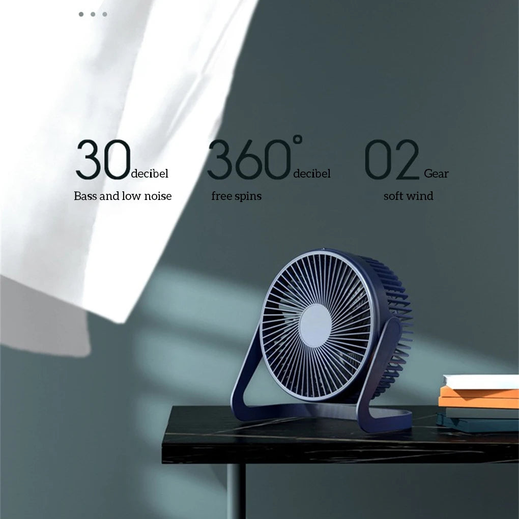 USB Strong Wind Silent MINI Fan Desk 360 Degree Rotatable Summer Cooling Portable Fan for Laptop Notebook Ofiice Leedoar