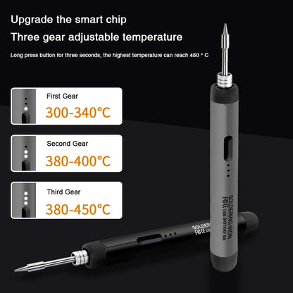 USB soldering iron mini small soldering iron set portable household type-C interface 800mAh battery Adjustable temperature Leedoar