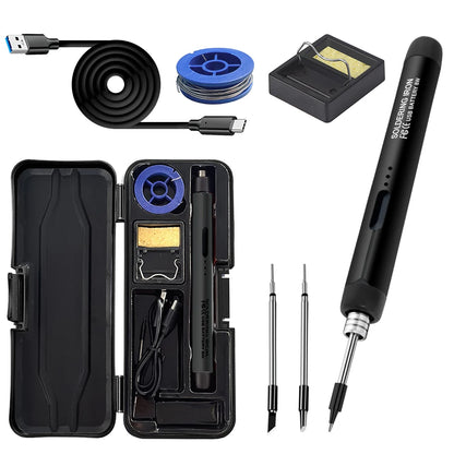 USB soldering iron mini small soldering iron set portable household type-C interface 800mAh battery Adjustable temperature Leedoar