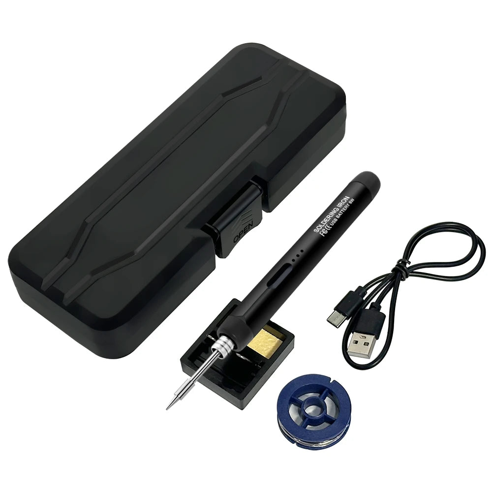 USB soldering iron mini small soldering iron set portable household type-C interface 800mAh battery Adjustable temperature Leedoar