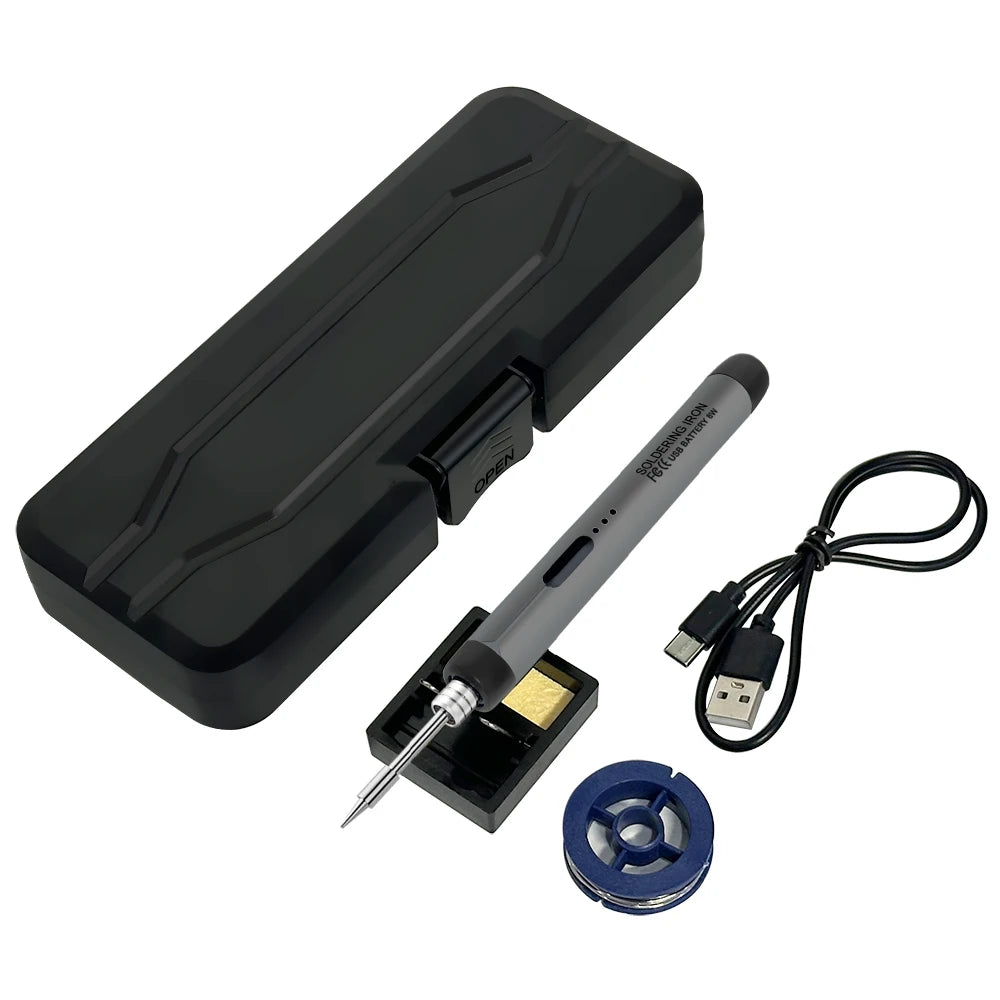 USB soldering iron mini small soldering iron set portable household type-C interface 800mAh battery Adjustable temperature Leedoar