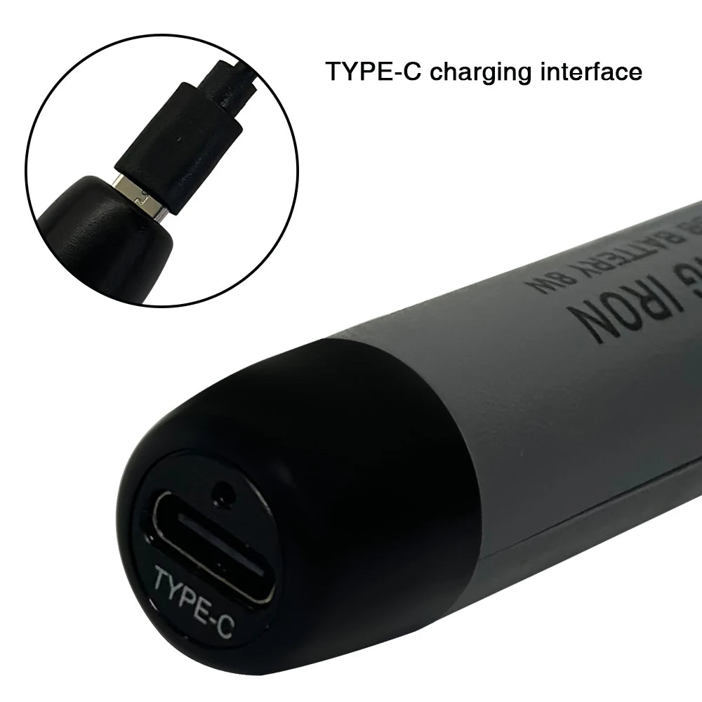 USB soldering iron mini small soldering iron set portable household type-C interface 800mAh battery Adjustable temperature Leedoar