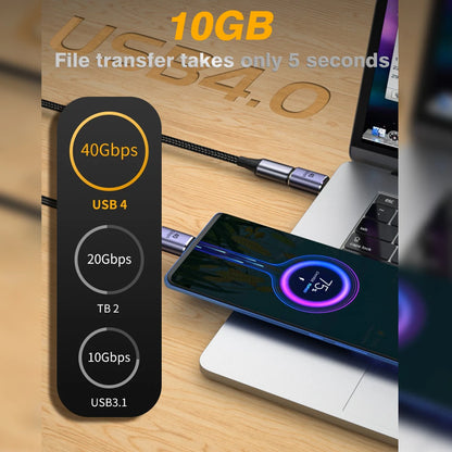 USB4.0 40Gbps OTG type C 90 degree Adapter 100W 5A USB C to Type C Fast Charging Converter USB C Data Adapter For Macbook 8K60HZ Leedoar