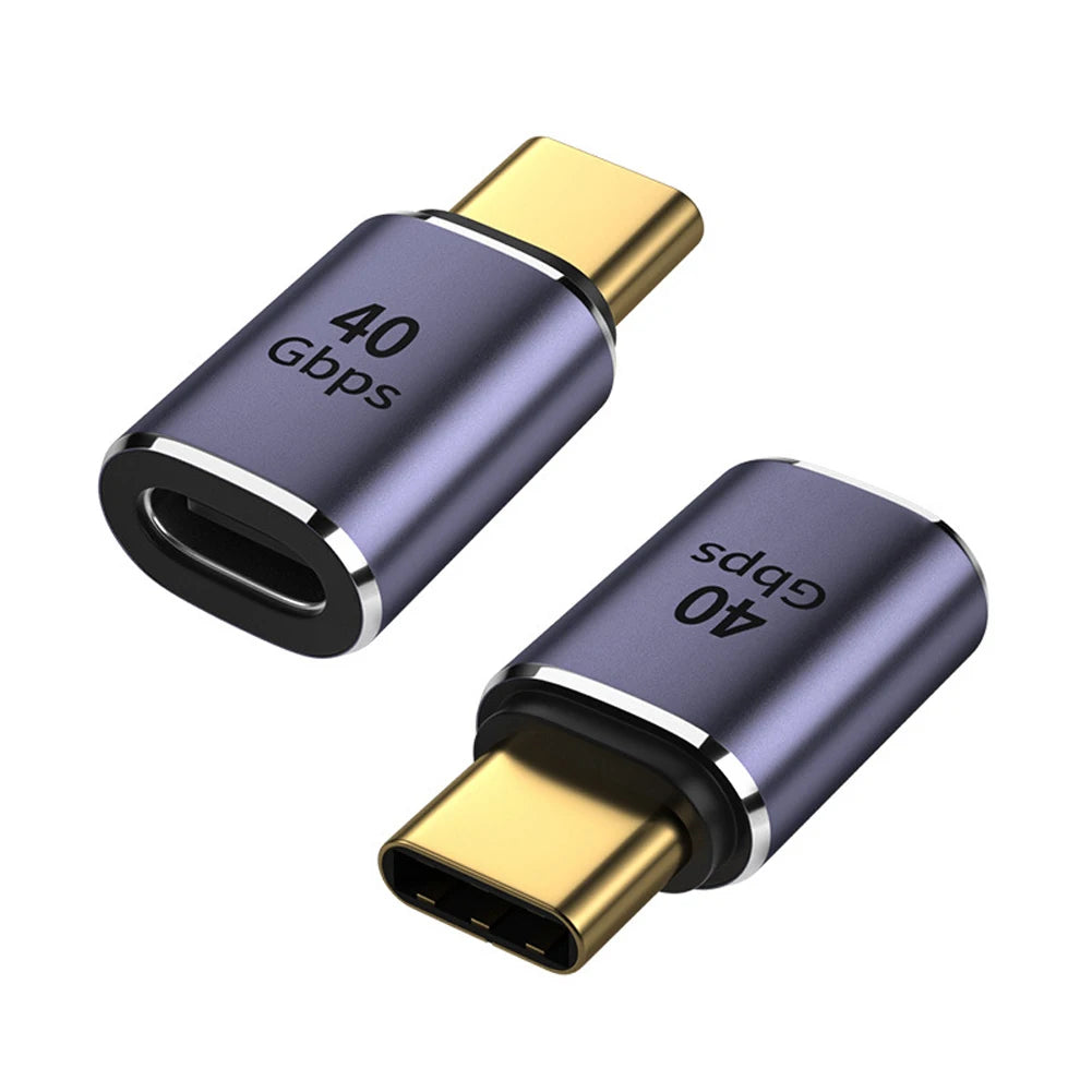 USB4.0 40Gbps OTG type C 90 degree Adapter 100W 5A USB C to Type C Fast Charging Converter USB C Data Adapter For Macbook 8K60HZ Leedoar