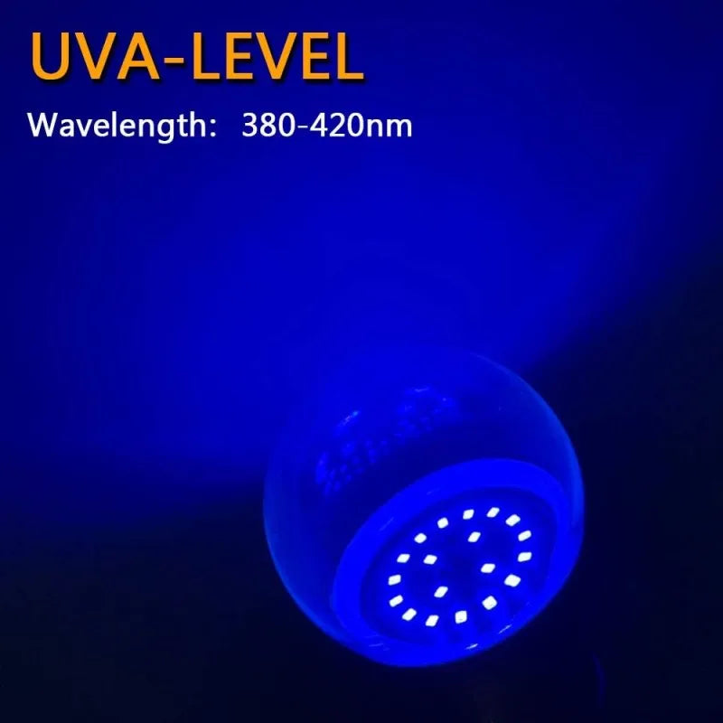 Lámpara LED UV de 9 W, E27, bombilla LED negra, nivel UV de 395 nm, luz ultravioleta, luces LED fluorescentes para fiesta, pintura corporal, para discoteca, fiesta, bar, 2 piezas