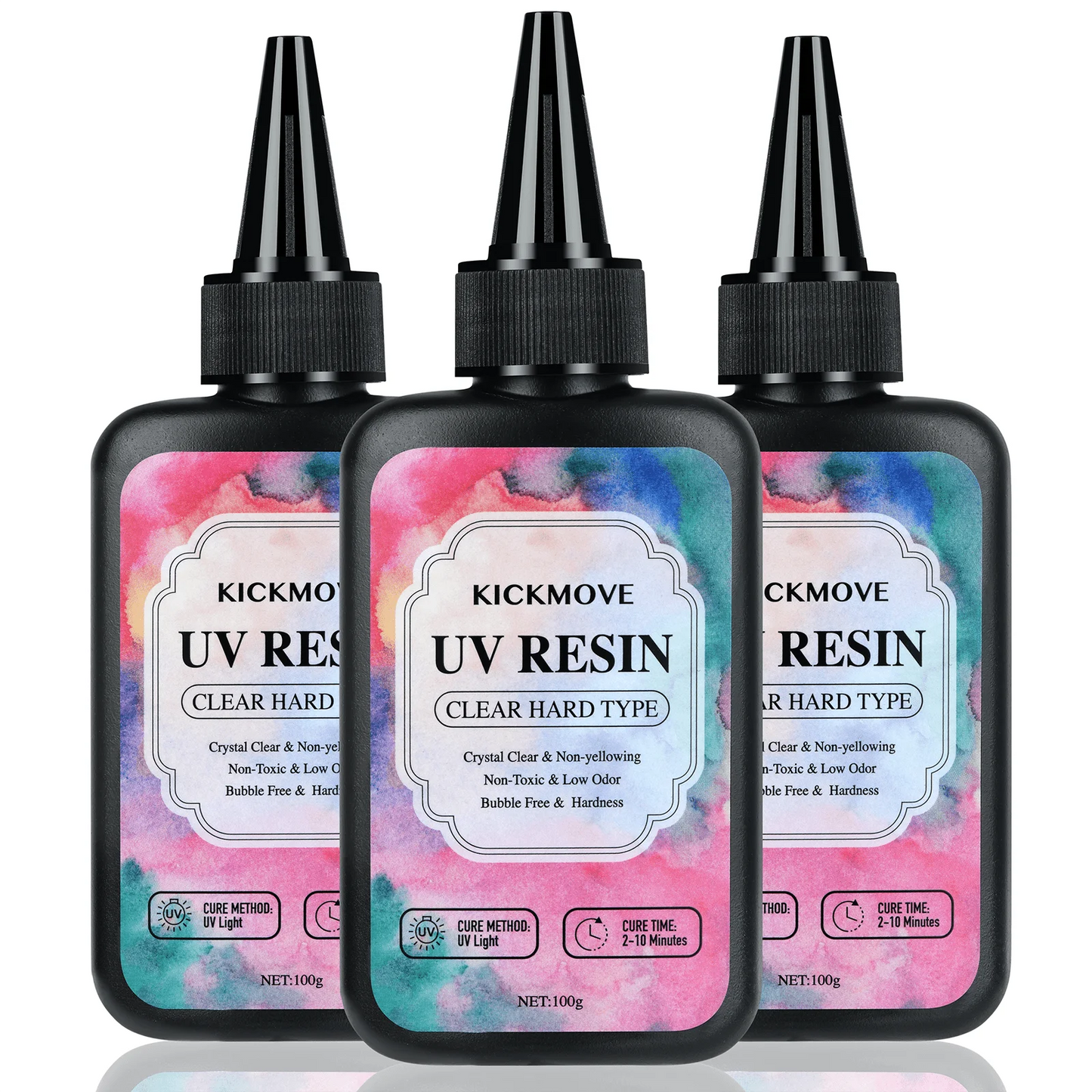 Resina UV 300 g - Kit de resina UV mejorado, resina epoxi UV de curado ultravioleta transparente de tipo duro para fabricación de joyas artesanales 