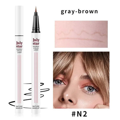 Ultra Fine Liquid Eyeliner Waterproof Sweat Proof Quick Drying Eyelash Pen Black Brown Lasting Smooth Silkworm Pens Cosmetics Leedoar