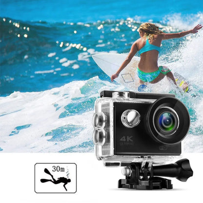 Ultra HD 4K Action Camera 30fps/170D Underwater Helmet Waterproof 2.0-inch Screen WiFi Remote Control Sports go Video Camera Pro Leedoar