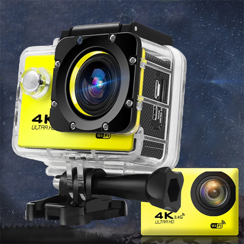 Ultra HD 4K Action Camera 30fps/170D Underwater Helmet Waterproof 2.0-inch Screen WiFi Remote Control Sports go Video Camera Pro Leedoar