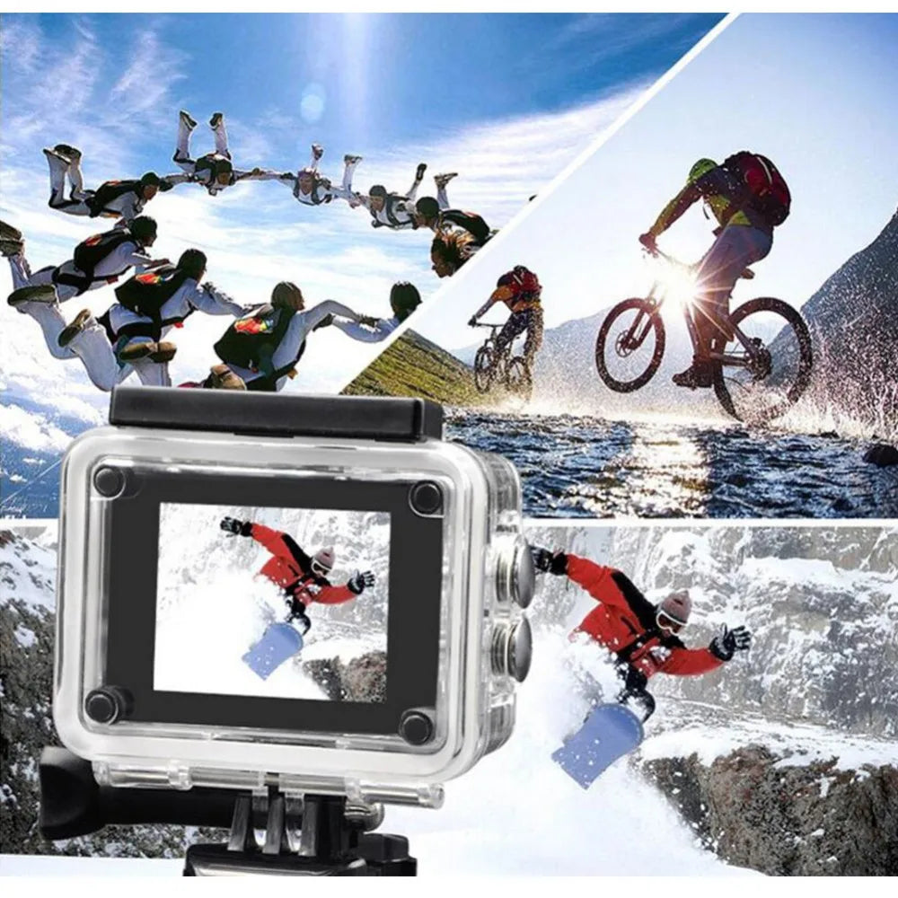 Ultra HD 4K Action Camera 30fps/170D Underwater Helmet Waterproof 2.0-inch Screen WiFi Remote Control Sports go Video Camera Pro Leedoar