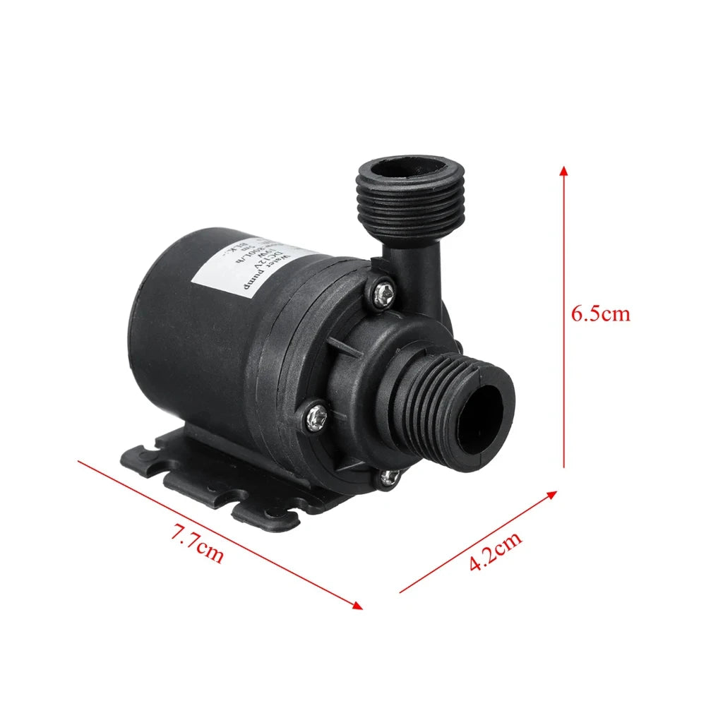 Ultra Quiet Water Pump Mini DC 12V 19W 800L/H Brushless Motor Submersible Aquarium Water Pump Pond Fountain For Fish Tank Garden Leedoar