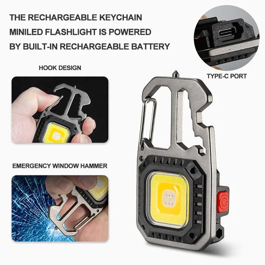 Ultra Small Mini LED Light Small Flashlight Keychain Light Strong Light Ultra Light Portable Flashlight Leedoar