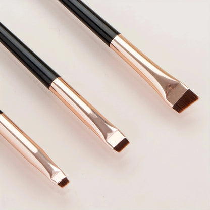 Ultra-Thin Eyebrow Brush Set -3Pcs Angled Precision Eyeliner MakeupBrushes, Synthetic Bristles Slanted Eyeshadow Eye Brow Tintin Leedoar