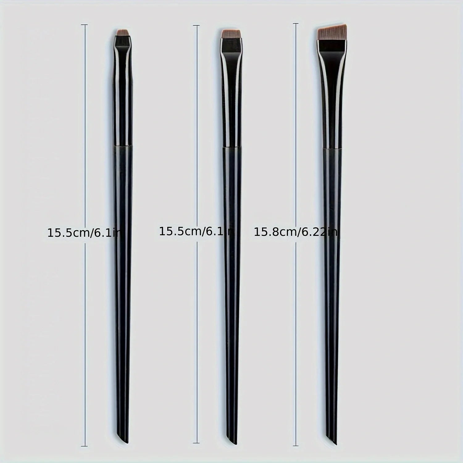 Ultra-Thin Eyebrow Brush Set -3Pcs Angled Precision Eyeliner MakeupBrushes, Synthetic Bristles Slanted Eyeshadow Eye Brow Tintin Leedoar