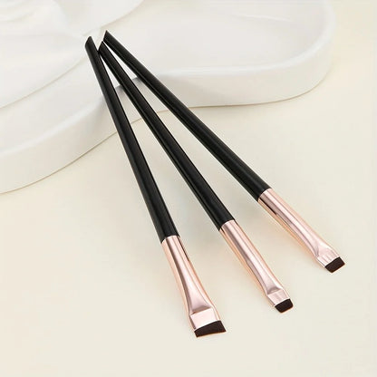 Ultra-Thin Eyebrow Brush Set -3Pcs Angled Precision Eyeliner MakeupBrushes, Synthetic Bristles Slanted Eyeshadow Eye Brow Tintin Leedoar