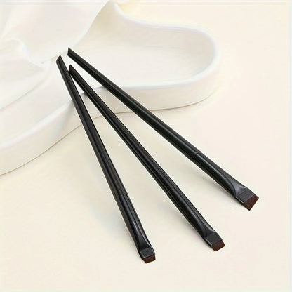 Ultra-Thin Eyebrow Brush Set -3Pcs Angled Precision Eyeliner MakeupBrushes, Synthetic Bristles Slanted Eyeshadow Eye Brow Tintin Leedoar